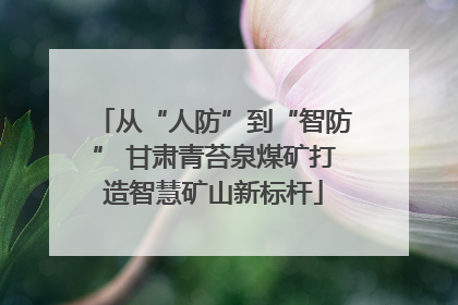 从“人防”到“智防” 甘肃青苔泉煤矿打造智慧矿山新标杆